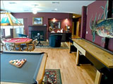 Billards, shuffleboard, cards and board games in our game room